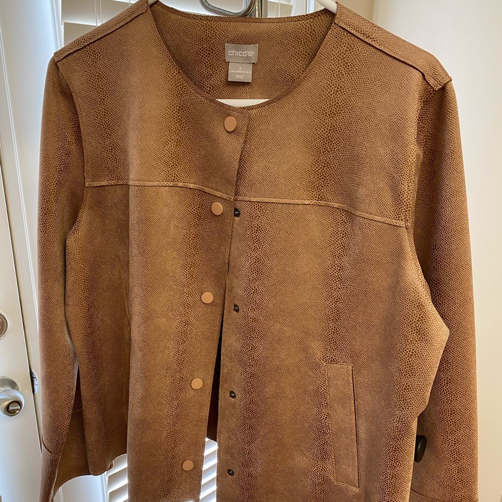 NWT Chico’s Scuba Suede Jacket